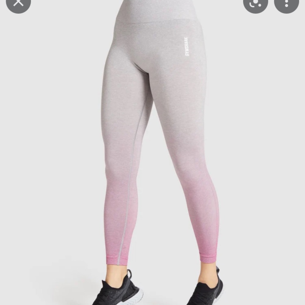 Gymshark Ombre Grey to Pink High-Waisted Leggings